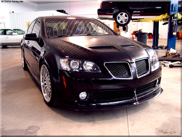 Pontiac G8 Stripes. 2009 Panther Black Metallic G8